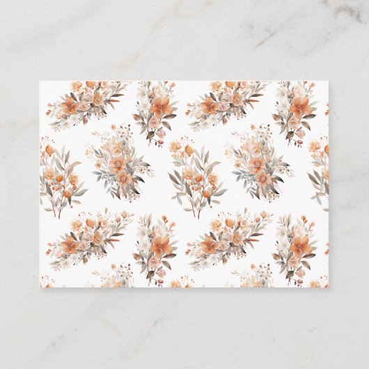 Baby in Bloom Luier Raffle Meisje Baby shower Informatiekaartje (Achterkant)