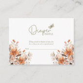 Baby in Bloom Luier Raffle Meisje Baby shower Informatiekaartje (Voorkant)