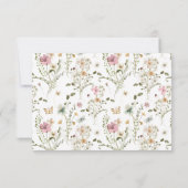 Baby in Bloom Luier Raffle Meisje Baby shower Kaart (Achterkant)