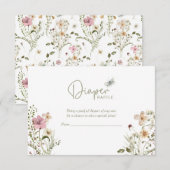 Baby in Bloom Luier Raffle Meisje Baby shower Kaart (Voorkant / Achterkant)