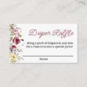 Baby in Bloom Luier Raffle Ticket Informatiekaartje (Voorkant)