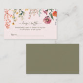 Baby in Bloom Luier Raffle Tickets Behuizing Informatiekaartje (Voorkant / Achterkant)