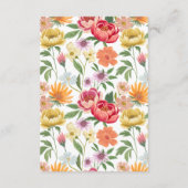 Baby in Bloom Luier Raffle Zomer Bloementuin Informatiekaartje (Achterkant)