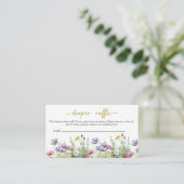 Baby in Bloom | Luierspoel Baby shower van Floral Informatiekaartje (Staand voorkant)