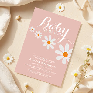 Baby in Bloom Madeliefje Baby Shower Uitnodiging