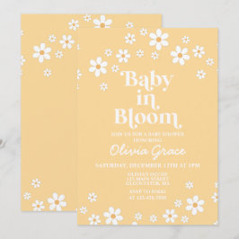 Baby in Bloom Madeliefje geel Bloemen Baby Shower Kaart