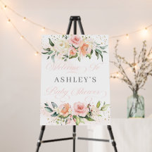 Baby In Bloom Meisje Baby shower Welkomstbord