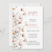 baby in bloom meisje babyshower uitnodiging (Voorkant)