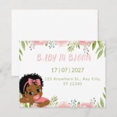 Baby In Bloom Meisje Kaart (Voorkant / Achterkant)