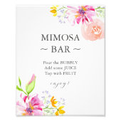 Baby In Bloom Mimosa Bar Sign Foto Afdruk (Voorkant)