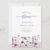 Baby in bloom minimal waterverf baby shower kaart (Voorkant)