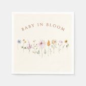 Baby in Bloom Minimalistische Bloemenservetten Servet (Voorkant)
