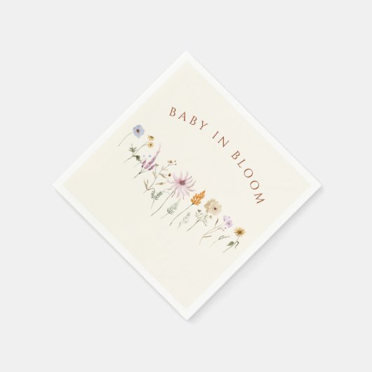 Baby in Bloom Minimalistische Bloemenservetten Servet (Hoek)