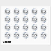 Baby in Bloom / Modern Baby shower Pinback Button Ronde Sticker (Vel)