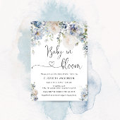 Baby in Bloom Modern Floral Baby Shower Kaart