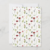 Baby in Bloom | Modern Floral Greenery Baby shower Kaart (Achterkant)