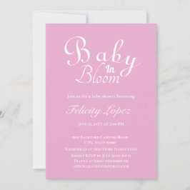 Baby in Bloom Modern Roze Kaart
