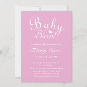 Baby in Bloom Modern Roze Kaart
