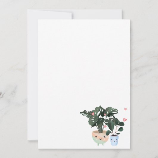 Baby in Bloom Moeder & Baby Boy Gepotte Planten Kaart (Achterkant)
