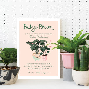Baby in Bloom moeder en babymeisje Gepootte Plante Kaart