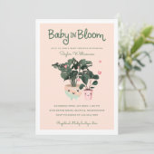 Baby in Bloom moeder en babymeisje Gepootte Plante Kaart (Staand voorkant)