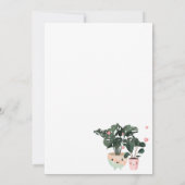 Baby in Bloom moeder en babymeisje Gepootte Plante Kaart (Achterkant)
