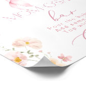 Baby in Bloom Momosa bar Pink Bow Poster (Hoek)