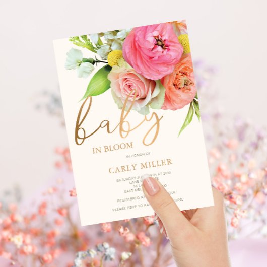 Baby In Bloom Mooi Bloemendesign Baby Shower Uitno Kaart