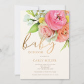 Baby In Bloom Mooi Bloemendesign Baby Shower Uitno Kaart (Voorkant)