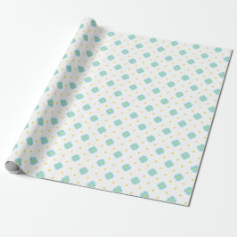Baby in Bloom Mooie Blauwe Bloemige Baby Shower Cadeaupapier