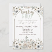 Baby in Bloom neutrale tinten baby shower Kaart (Voorkant)