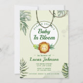 Baby in Bloom Oerwoud Douche Boy Uitnodiging (Voorkant)
