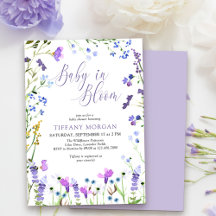 Baby in Bloom Paars Baby shower van wilde bloem