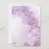 Baby in Bloom Paars Floral Baby shower Invitation Kaart (Achterkant)