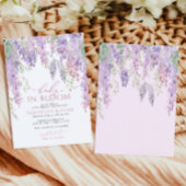 Baby in Bloom Paarse Wisteria Baby shower Kaart
