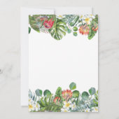 Baby in Bloom Palm Greenery Tropical Floral Shower Kaart (Achterkant)