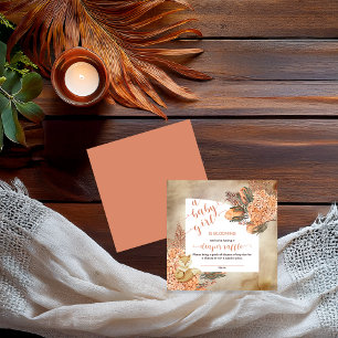 Baby in Bloom Palm Leaves Hydrangeas Diaper Raffle Informatiekaartje