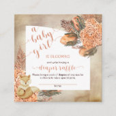 Baby in Bloom Palm Leaves Hydrangeas Luier Raffle Informatiekaartje (Voorkant)