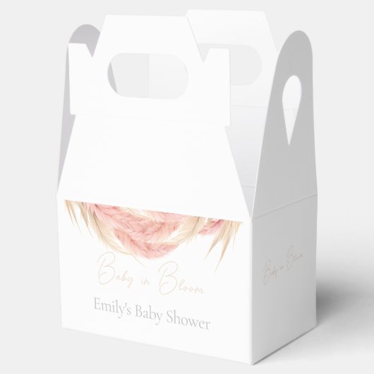 Baby in Bloom Pampas Grass Baby shower Bedankdoosjes (Geopend)