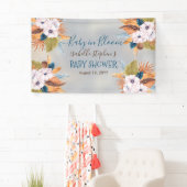 Baby in Bloom Pampas Grass Boho Baby shower Banner (Insitu)