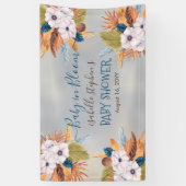 Baby in Bloom Pampas Grass Boho Baby shower Banner (Verticaal)