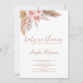 Baby in Bloom Pampas Grass Boho Baby shower Kaart (Voorkant)