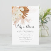 Baby in Bloom Pampas Grass Herfst Douche Kaart (Staand voorkant)