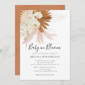 Baby in Bloom Pampas Grass Herfst Douche Kaart (Voorkant / Achterkant)