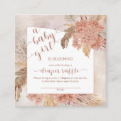 Baby in Bloom Pampas Grass Hydrangea Luier Raffle Informatiekaartje (Voorkant)