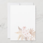 Baby in Bloom Pampas Roze Bloemen Herfst Douche Kaart (Achterkant)