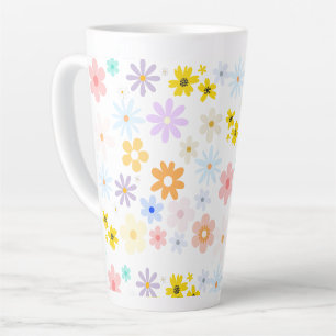 Baby In Bloom Pastel Bloemige Retro Baby Shower Latte Mok