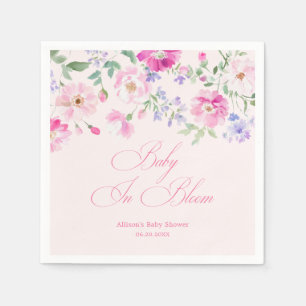 Baby In Bloom Pastel Roze Bloemenkleuren Baby Show Servet
