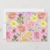 Baby in Bloom Pastel Roze Wildflower Baby shower Kaart (Achterkant)