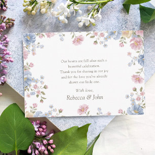 Baby In Bloom Pastel Wilde Bloemen Baby Borrel Bedankkaart